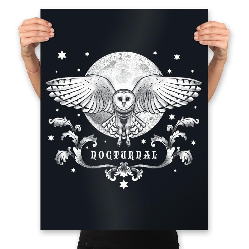 Night Owl - Prints Posters RIPT Apparel 18x24 / Black