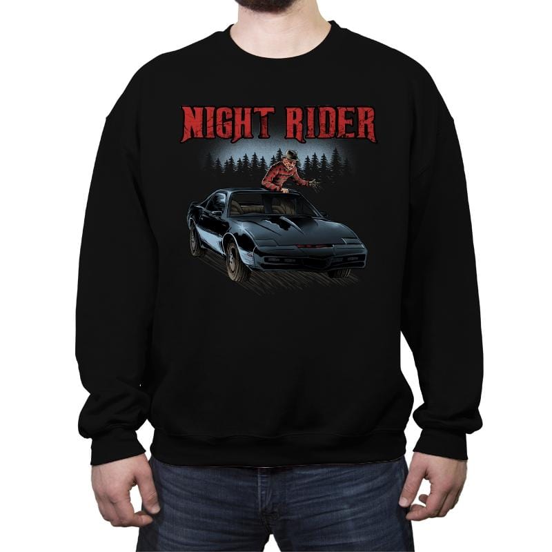 Night Rider - Crew Neck Sweatshirt Crew Neck Sweatshirt RIPT Apparel