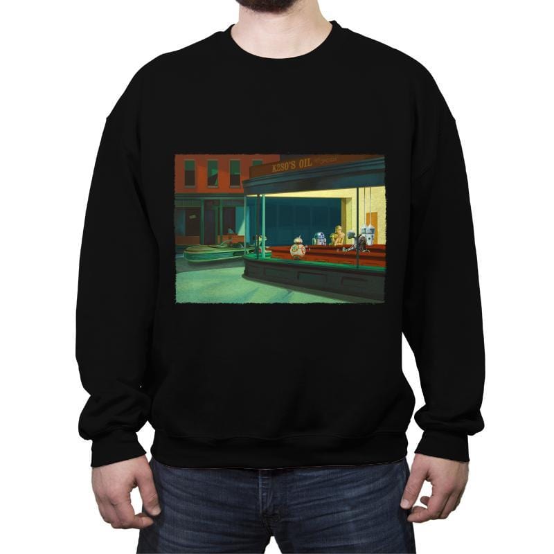 NightDroids - Crew Neck Sweatshirt Crew Neck Sweatshirt RIPT Apparel