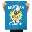 Nightman Cometh - Prints Posters RIPT Apparel 18x24 / Sapphire