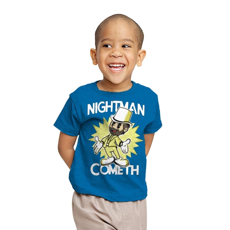 Nightman Cometh - Youth T-Shirts RIPT Apparel X-small / Sapphire