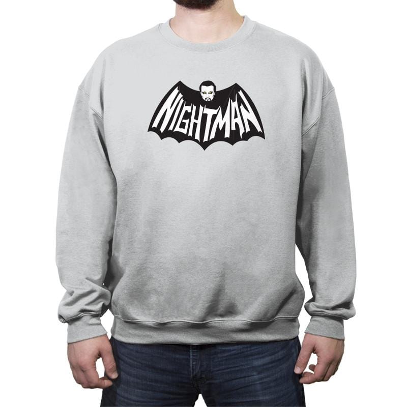 Nightman Reprint - Crew Neck Sweatshirt Crew Neck Sweatshirt RIPT Apparel Small / Sport Gray