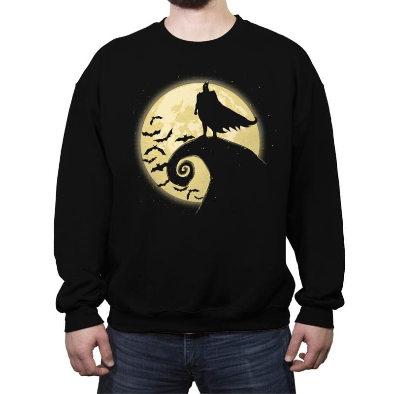 Nightmare Before The Bat - Crew Neck Sweatshirt Crew Neck Sweatshirt RIPT Apparel