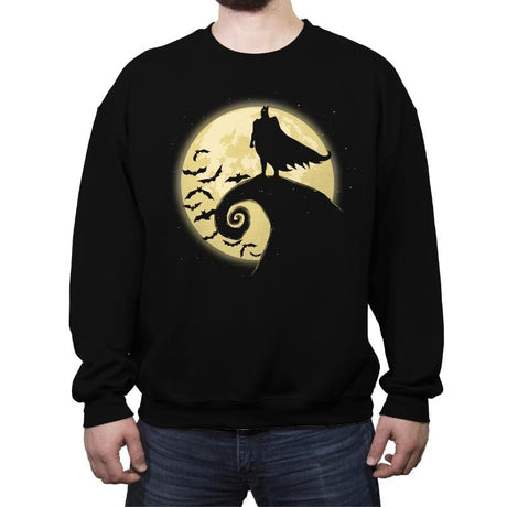 Nightmare Before The Bat - Crew Neck Sweatshirt Crew Neck Sweatshirt RIPT Apparel