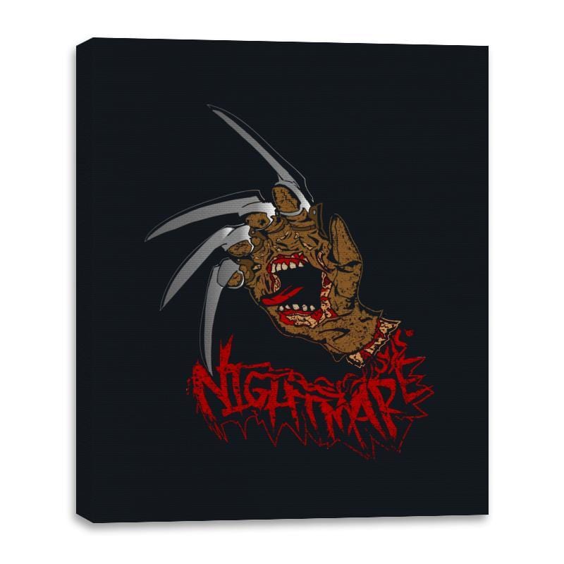 Nightmare Hand - Canvas Wraps Canvas Wraps RIPT Apparel 16x20 / Black
