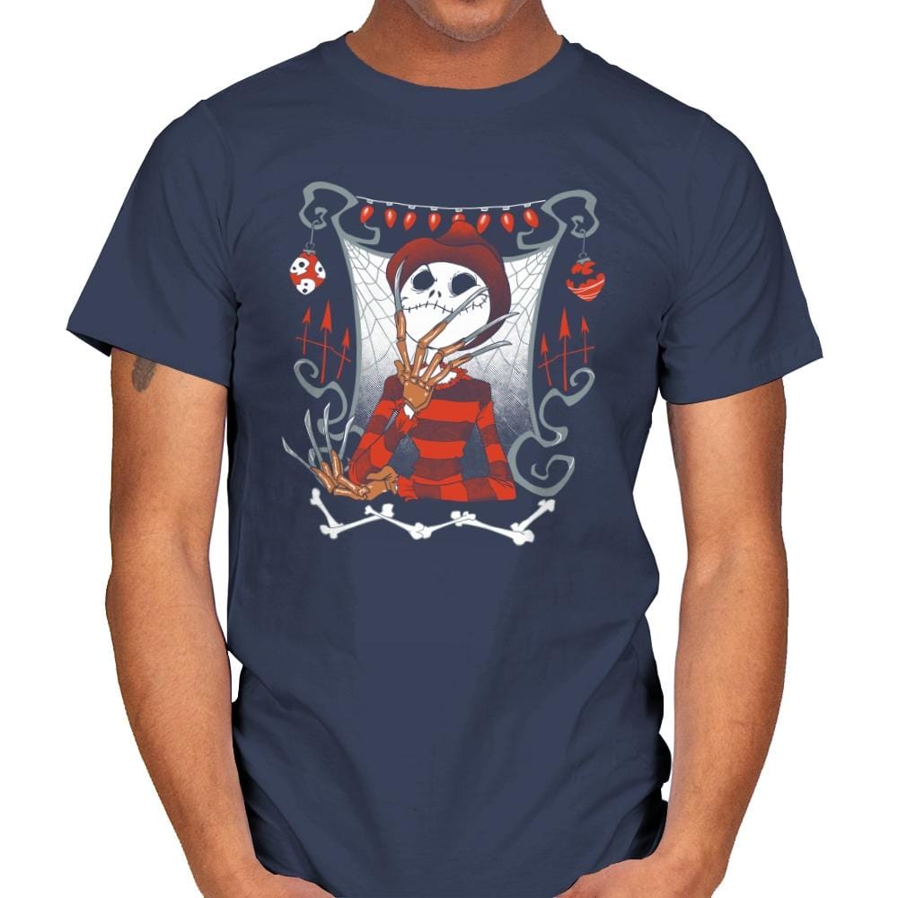 Nightmare In Pumpkin Land - Miniature Mayhem - Mens T-Shirts RIPT Apparel Small / Navy