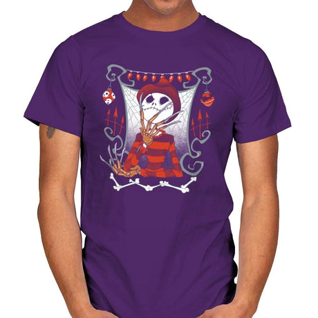 Nightmare In Pumpkin Land - Miniature Mayhem - Mens T-Shirts RIPT Apparel Small / Purple