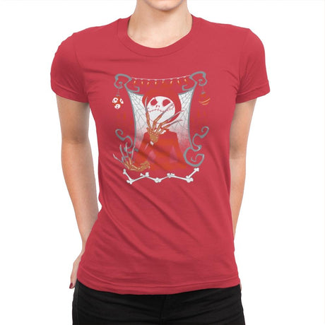 Nightmare In Pumpkin Land - Miniature Mayhem - Womens Premium T-Shirts RIPT Apparel Small / Red