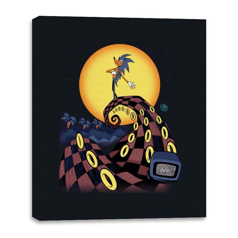 Nightmare Of The Rings - Canvas Wraps Canvas Wraps RIPT Apparel 16x20 / Black
