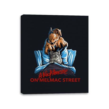 Nightmare on Melmac Street - Best Seller - Canvas Wraps Canvas Wraps RIPT Apparel 11x14 / Black