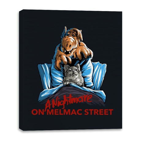 Nightmare on Melmac Street - Best Seller - Canvas Wraps Canvas Wraps RIPT Apparel 16x20 / Black
