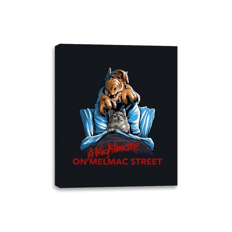 Nightmare on Melmac Street - Best Seller - Canvas Wraps Canvas Wraps RIPT Apparel 8x10 / Black