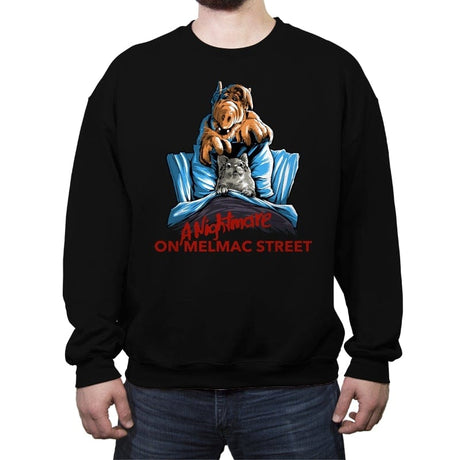 Nightmare on Melmac Street - Best Seller - Crew Neck Sweatshirt Crew Neck Sweatshirt RIPT Apparel Small / Black