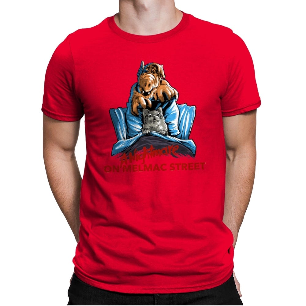 Nightmare on Melmac Street - Best Seller - Mens Premium T-Shirts RIPT Apparel Small / Red