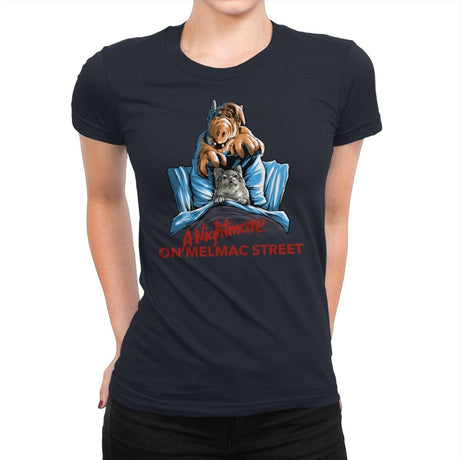 Nightmare on Melmac Street - Best Seller - Womens Premium T-Shirts RIPT Apparel Small / Midnight Navy