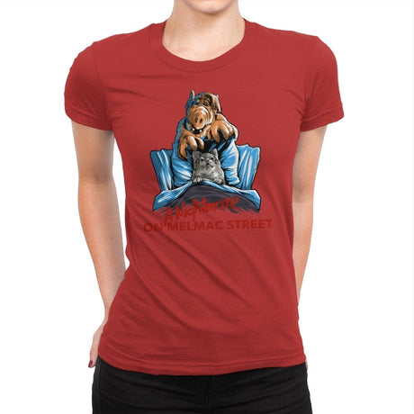 Nightmare on Melmac Street - Best Seller - Womens Premium T-Shirts RIPT Apparel Small / Red