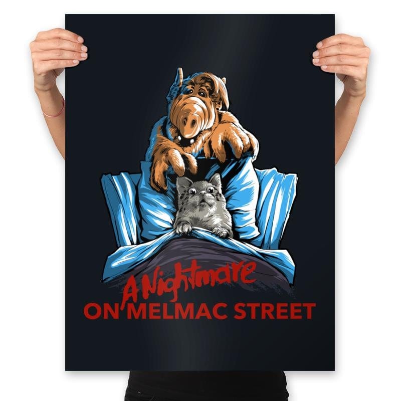 Nightmare on Melmac Street - Prints Posters RIPT Apparel 18x24 / Black