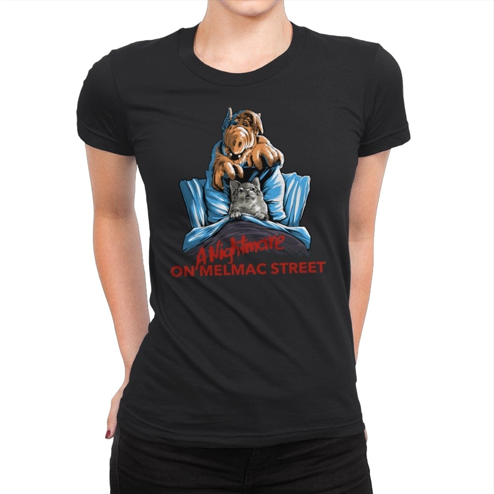 Nightmare on Melmac Street - Womens Premium T-Shirts RIPT Apparel Small / Black