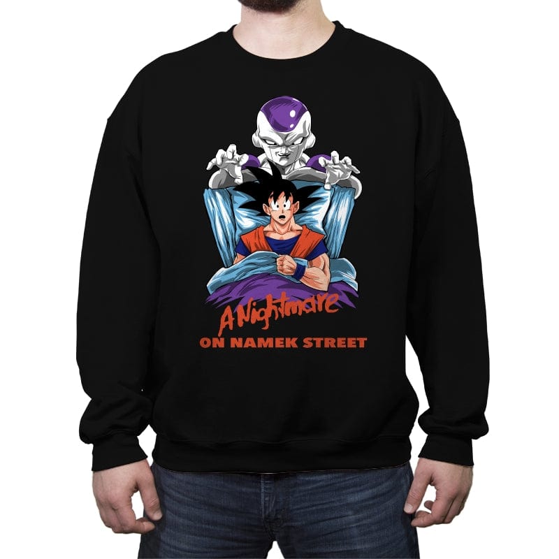 Nightmare on Namek Street - Crew Neck Sweatshirt Crew Neck Sweatshirt RIPT Apparel Small / Black