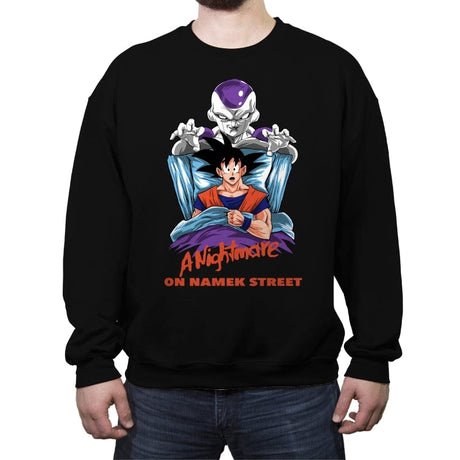 Nightmare on Namek Street - Crew Neck Sweatshirt Crew Neck Sweatshirt RIPT Apparel Small / Black