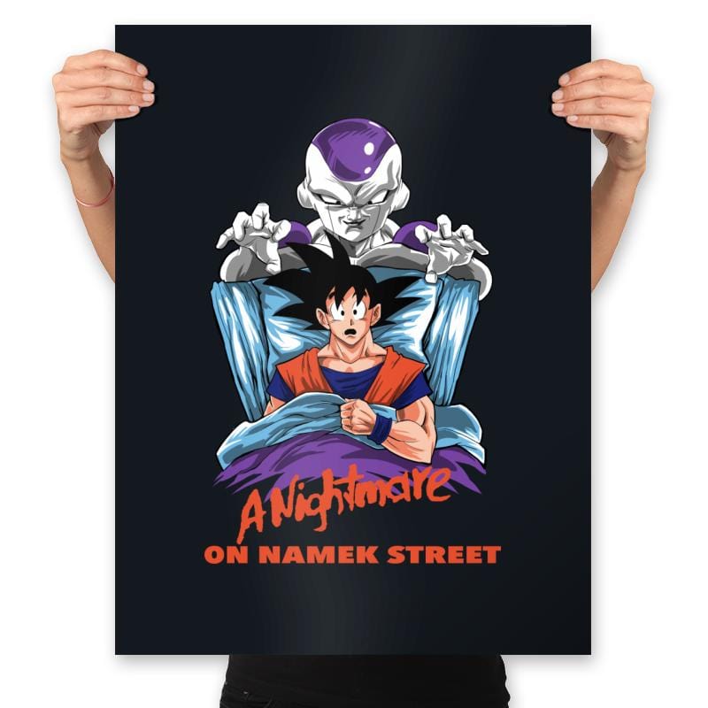 Nightmare on Namek Street - Prints Posters RIPT Apparel 18x24 / Black