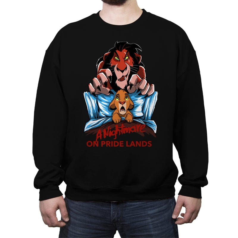 Nightmare on Pride Land - Crew Neck Sweatshirt Crew Neck Sweatshirt RIPT Apparel Small / Black