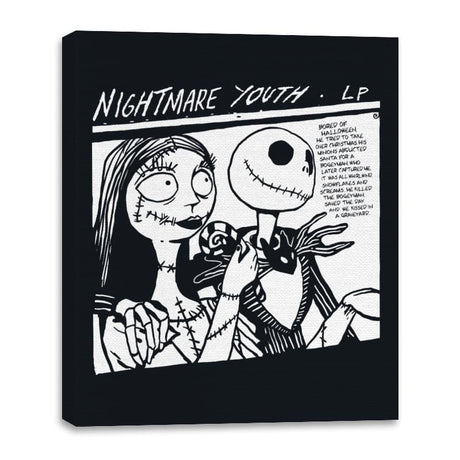 Nightmare Youth - Canvas Wraps Canvas Wraps RIPT Apparel 16x20 / Black