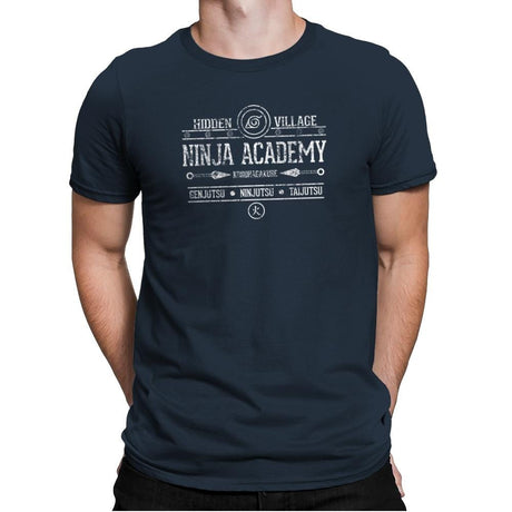 Ninja Academy Exclusive - Anime History Lesson - Mens Premium T-Shirts RIPT Apparel Small / Indigo