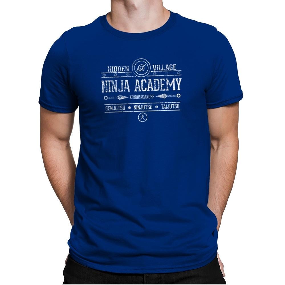 Ninja Academy Exclusive - Anime History Lesson - Mens Premium T-Shirts RIPT Apparel Small / Royal