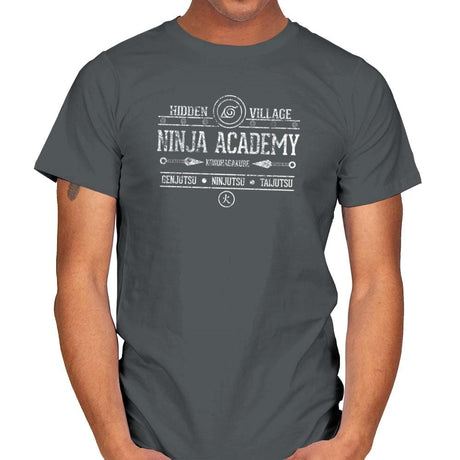 Ninja Academy Exclusive - Anime History Lesson - Mens T-Shirts RIPT Apparel Small / Charcoal