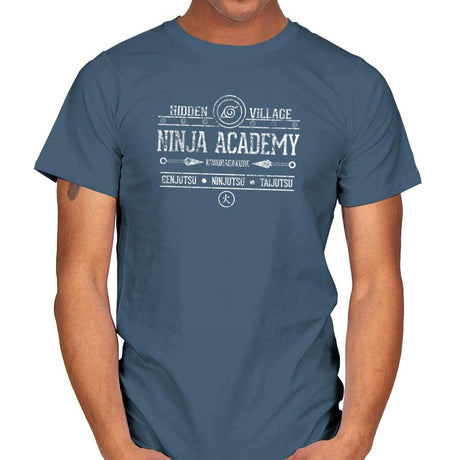 Ninja Academy Exclusive - Anime History Lesson - Mens T-Shirts RIPT Apparel Small / Indigo Blue