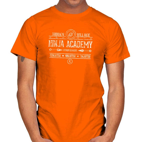 Ninja Academy Exclusive - Anime History Lesson - Mens T-Shirts RIPT Apparel Small / Orange