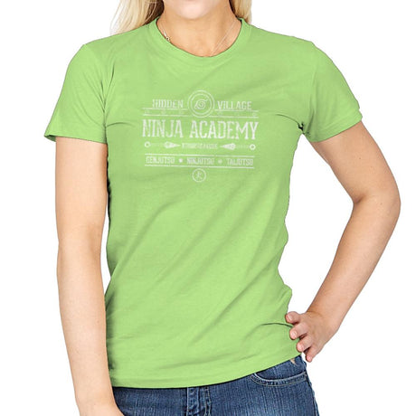 Ninja Academy Exclusive - Anime History Lesson - Womens T-Shirts RIPT Apparel Small / Mint Green