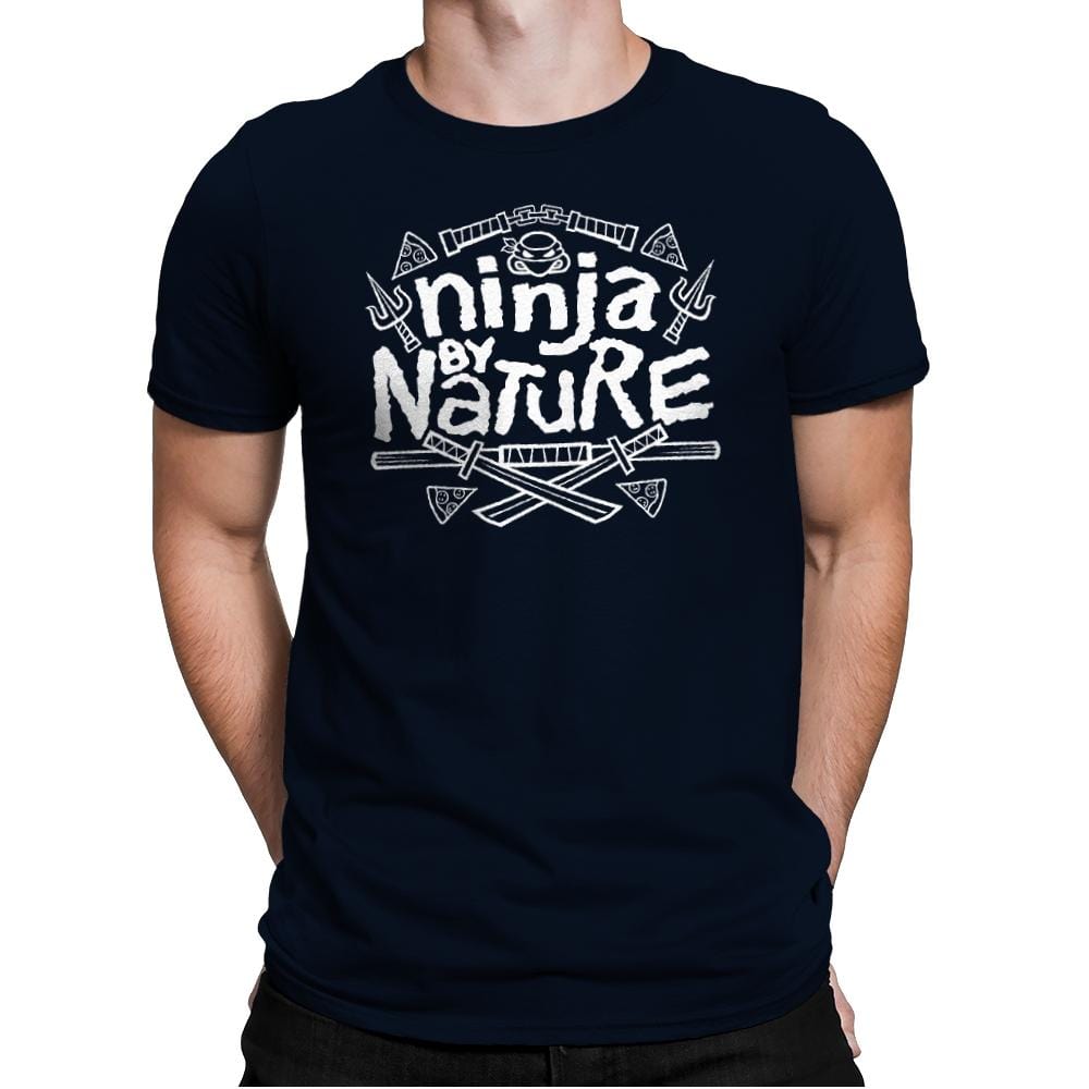 Ninja by Nature - Mens Premium T-Shirts RIPT Apparel Small / Midnight Navy