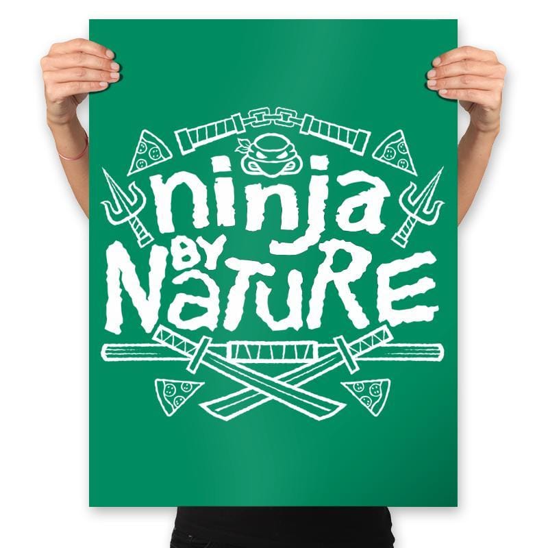 Ninja by Nature - Prints Posters RIPT Apparel 18x24 / Kelly