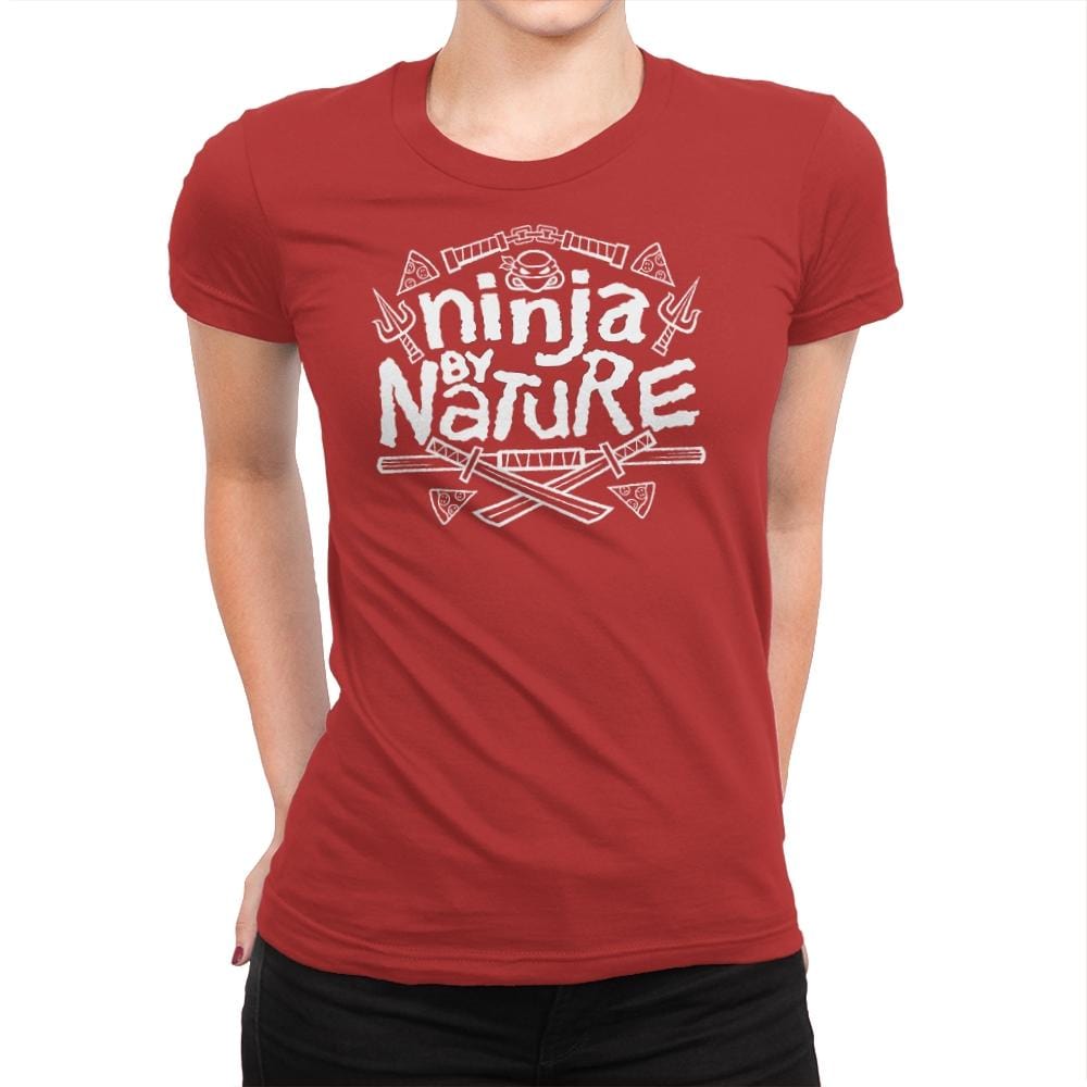 Ninja by Nature - Womens Premium T-Shirts RIPT Apparel Small / Red
