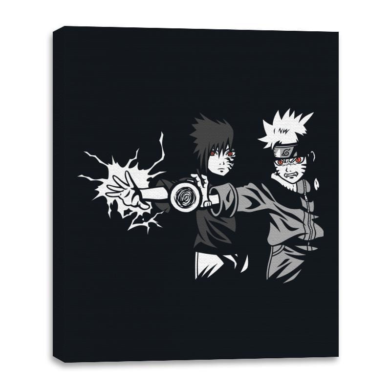 Ninja Fiction - Canvas Wraps Canvas Wraps RIPT Apparel 16x20 / Black