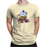 Ninja Rockwell - 80s Blaarg - Mens Premium T-Shirts RIPT Apparel Small / Natural