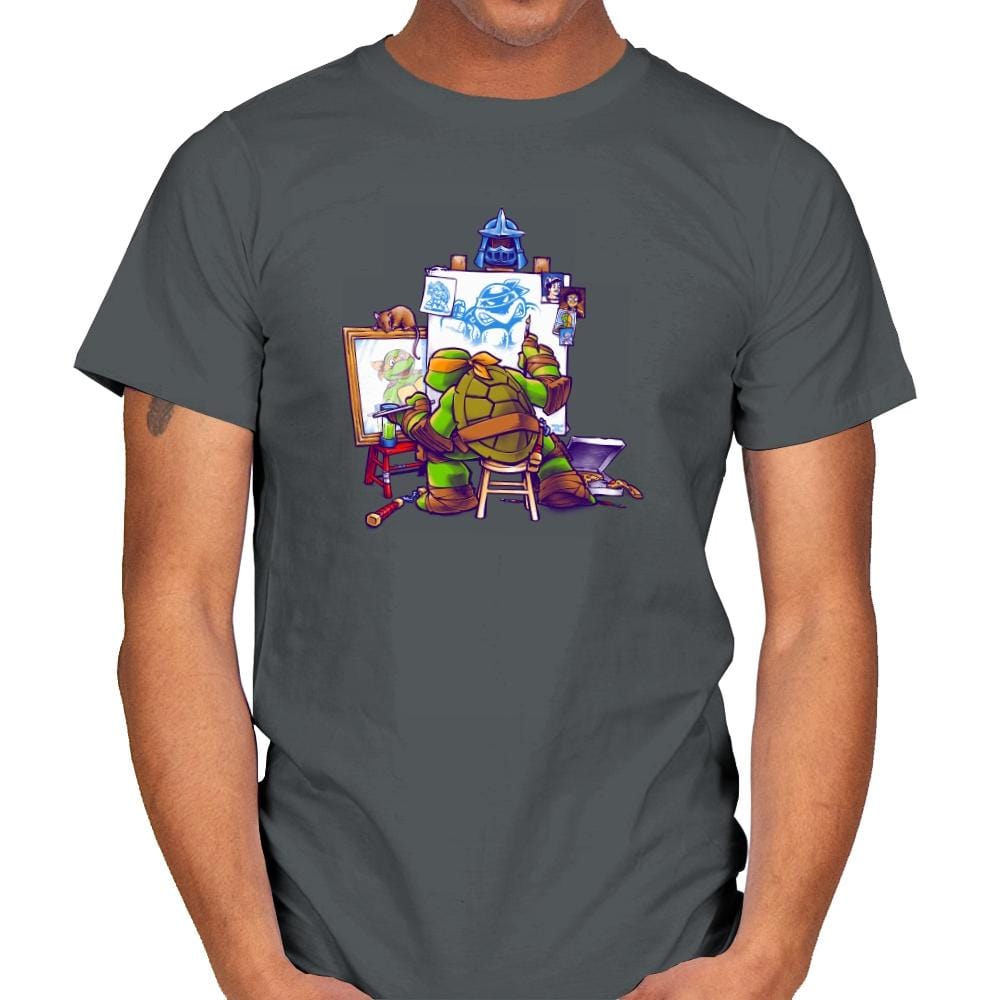 Ninja Rockwell - 80s Blaarg - Mens T-Shirts RIPT Apparel Small / Charcoal