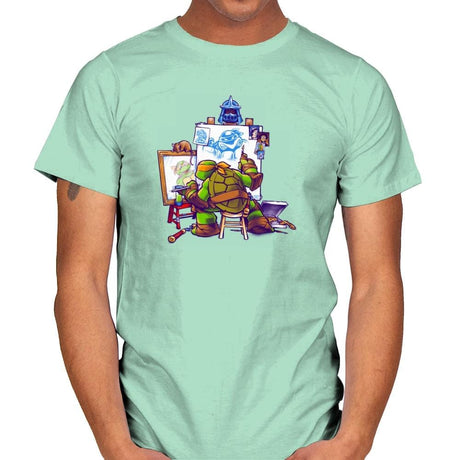 Ninja Rockwell - 80s Blaarg - Mens T-Shirts RIPT Apparel Small / Mint Green