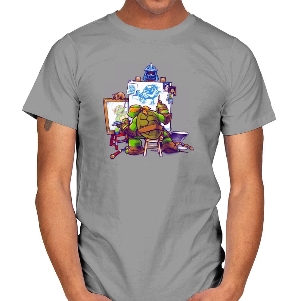 Ninja Rockwell - 80s Blaarg - Mens T-Shirts RIPT Apparel Small / Sport Grey