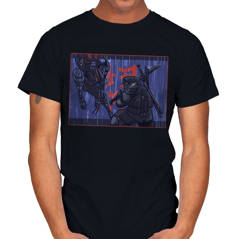 Ninja Showdown - Mens T-Shirts RIPT Apparel Small / Black