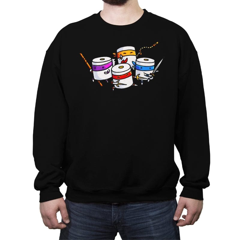 Ninja Turds - Crew Neck Sweatshirt Crew Neck Sweatshirt RIPT Apparel Small / Black