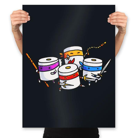 Ninja Turds - Prints Posters RIPT Apparel 18x24 / Black