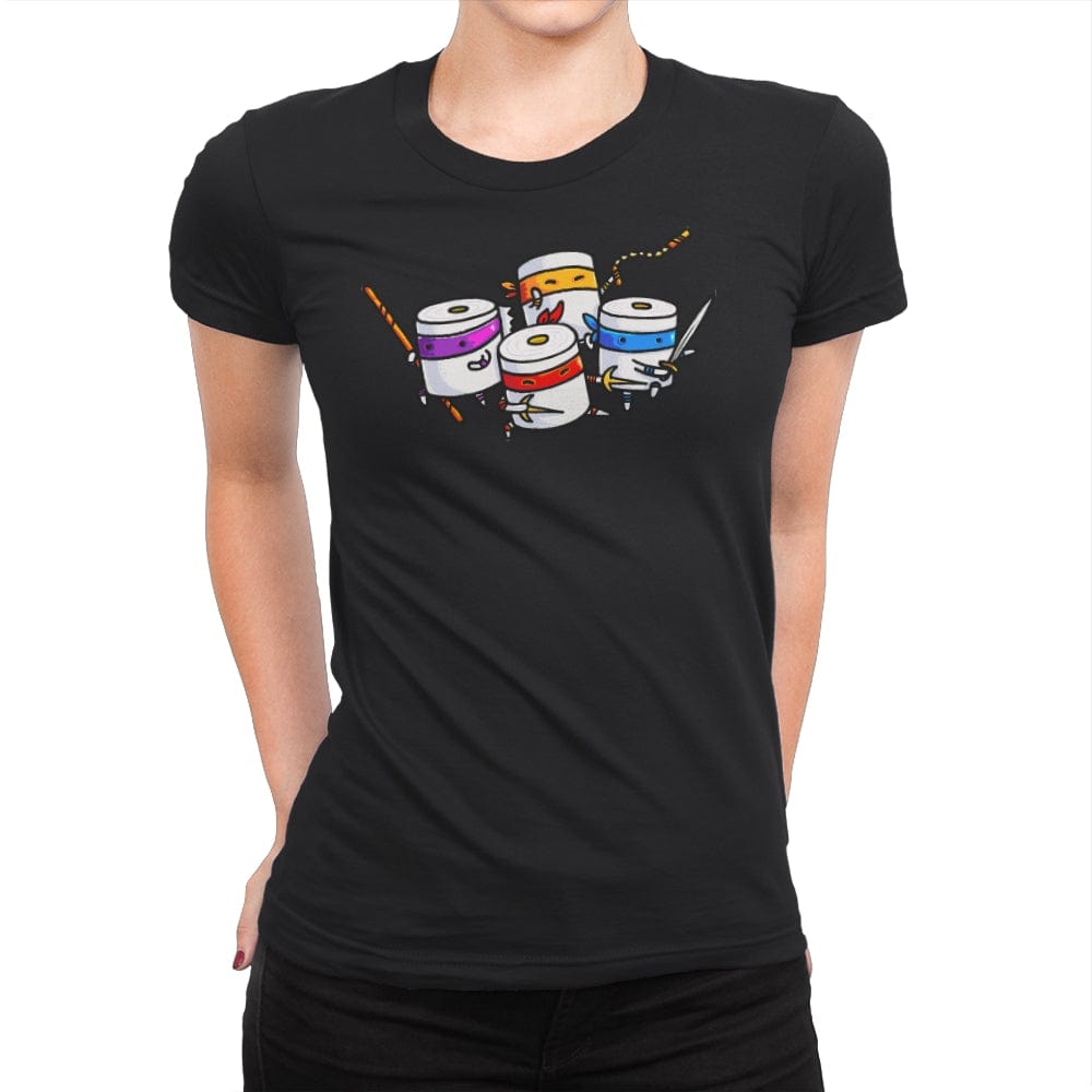 Ninja Turds - Womens Premium T-Shirts RIPT Apparel Small / Black