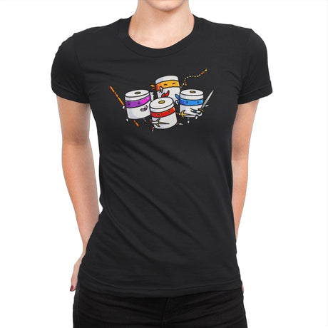 Ninja Turds - Womens Premium T-Shirts RIPT Apparel Small / Black