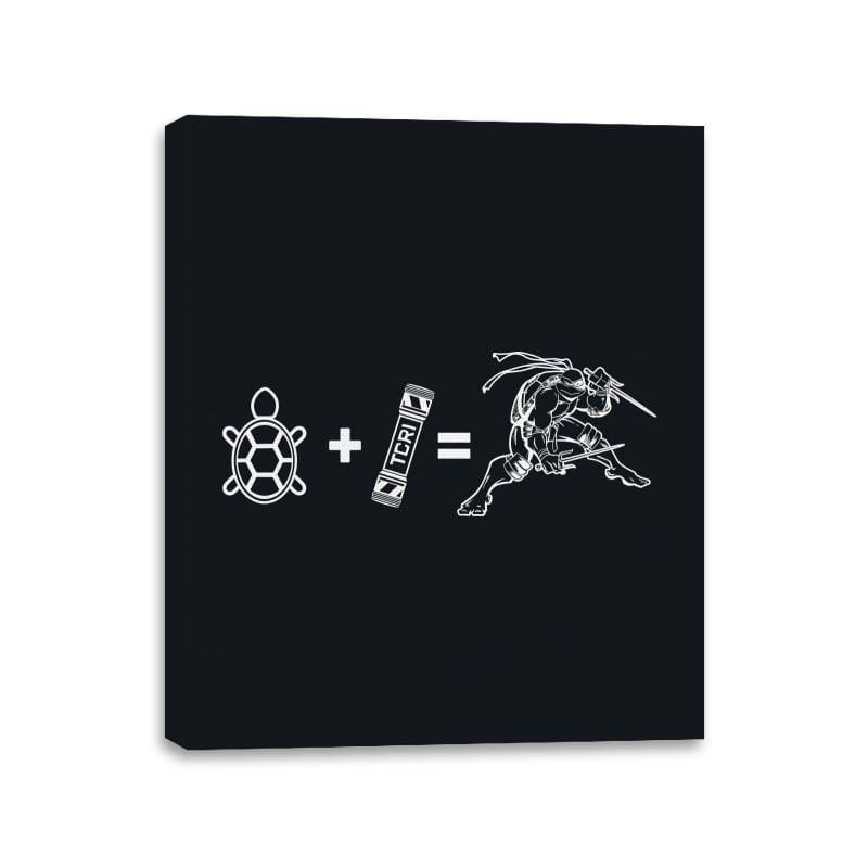 Ninja Turtle Equation - Canvas Wraps Canvas Wraps RIPT Apparel 11x14 / Black