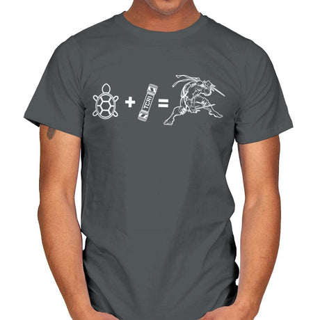 Ninja Turtle Equation - Mens T-Shirts RIPT Apparel Small / Charcoal