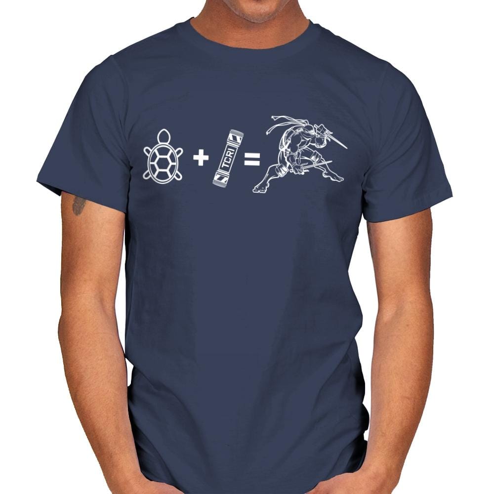 Ninja Turtle Equation - Mens T-Shirts RIPT Apparel Small / Navy