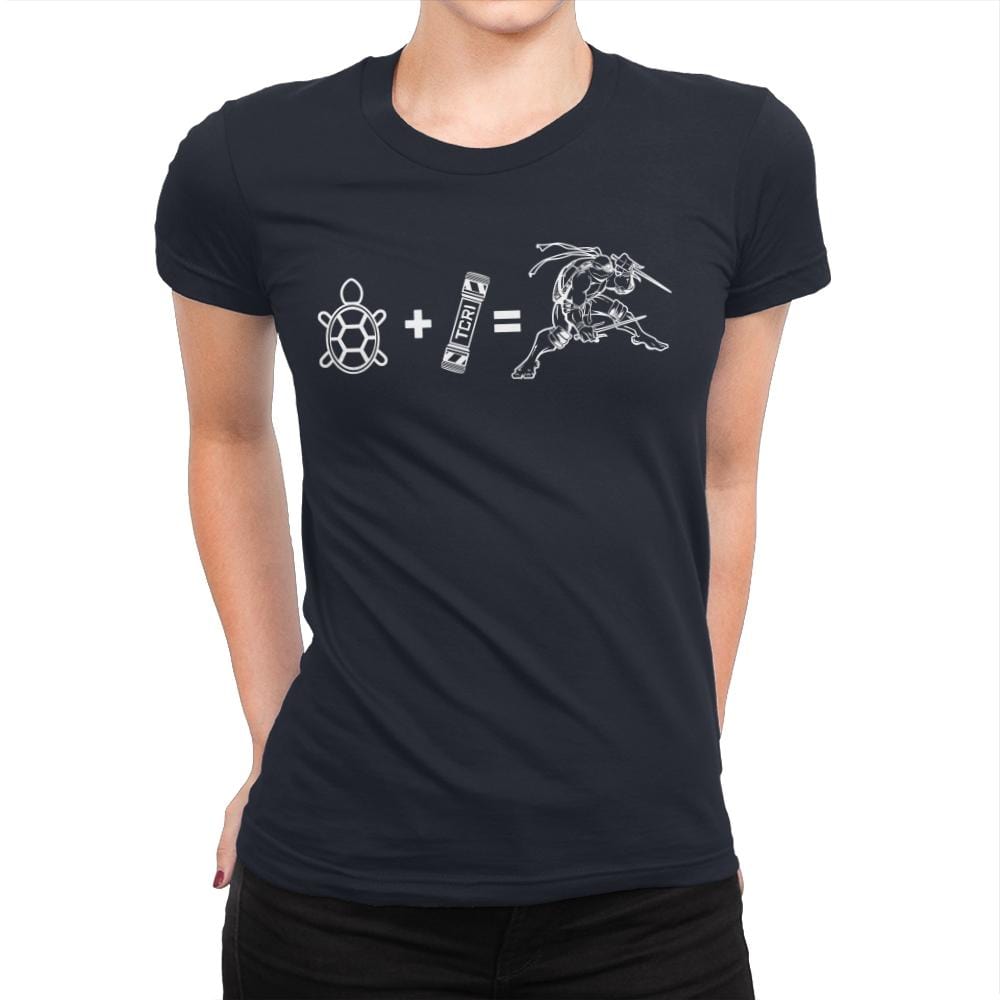 Ninja Turtle Equation - Womens Premium T-Shirts RIPT Apparel Small / Midnight Navy